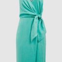 Reiss Esme Linen Side Tie MIDI Dress Aqua casual classic stylish  summer chic Photo 4