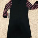 Luxology  Dress Black & Red Striped Sleeves Midi, Size S NWT Photo 9