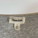 Open Edit Nordstrom/ Organic Stretch Cotton Henley Thong Bodysuit size Large Photo 4