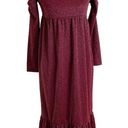 Betsey Johnson  Sparkle Metallic Rib Midi Dress Wine Size S NWT Photo 2