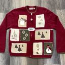 Croft & Barrow  Full Zip  Cardigan Christmas sweater M Snowman Wool Angora blend Photo 9