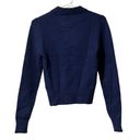 ZARA  Sweater Womens Medium Pullover Crew Neck Blue Long Sleeve Sweater Comfy Photo 1