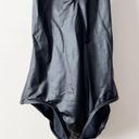 American Apparel  Deep V-neck Faux Leather Sleeveless Bodysuit Size XS Photo 2