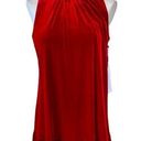 Calvin Klein COPY - NWT  Red Velvet Mock Neck Tired Dress SZ-6 Photo 0