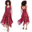 Alexis  for Target Tropical Leaf Tie Shoulder Strap Asymmetric Dress Size XXS Photo 1