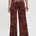 Guess  Jade Velvet Wide Leg Pants, Spice Market Floral Print Size XL New w/Tag Photo 4