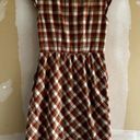 Eshakti  Gingham Sheath Dress Bateau Neck Cap Sleeve Knee Length Orange 8 Medium Photo 5