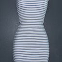 Brandy Melville Spring Bodycon Sundress Blue & White Striped Summer Dress Small Photo 3