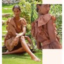 Cleobella  Earth Day Mini Dress Size Large NWT Terracotta Patchwork Photo 8