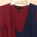 BCBG MAX AZRIA BLUE RED CHIFFON TANK XXS Photo 2