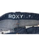 Roxy  Juniors Dark Wash Distressed Mid Rise Denim Jean Shorts Size 3 Photo 1