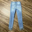 Anthropologie We The Free People Sz 24 Great Heights Fray Fringe Distressed Skinny Jeans T206 Photo 4