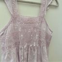 Free People  Beautiful Fleurs Poplin Smocked Ruffle Tank -  Purple, M Photo 4