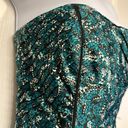 White House | Black Market Women's WHBM  Bandeau Corset Green Butterfly Wing Print Photo 3