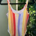 Nike  Retro Multicolor Striped Bodysuit Size Small Photo 2