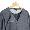 BCBGMAXAZRIA  Tallulah Zipper Mesh Grey Sweatshirt Photo 4