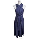 infinity Dessy Group Convertible Wrap Tie Surplice Jersey  Dress Size Small Photo 1