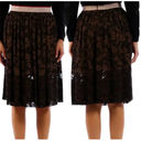 Stella McCartney $850  Floral elastic Knee Length A-Line Skirt Brown Womens Large Photo 1