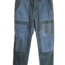 Pilcro  Anthropologie Wanderer Embroidered Denim Blue Jeans Women's Size 28 Photo 0