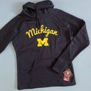 Colosseum Athletics NWT Colosseum Michigan Wolverines Navy Blue Funnel Neck Pullover Sweatshirt Photo 0