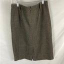 CAbi  388 Plaid Glenn Brown Knit Pencil Skirt Women's  Size 8 Photo 2