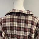 Wishful Thinking  Button Down Flannel in Brown & Red Photo 5