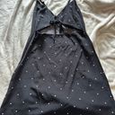 Polka Dot Print Mini Dress Black Size XS Photo 1