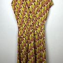 Garnet Hill  Wrap Surplice Faux Wrap Printed Dress Size L Stretch Jersey Casual Photo 0