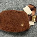 Lululemon NWT  fleece brown and gold belt bag Photo 1