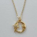 The Moon Gold Pendant North Star Necklace Photo 2