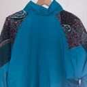 80s Vintage Womens Coat Jacket XL Teal Retro Artsy Gorpcore Colorful Multicolor Photo 8