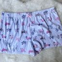 Jaclyn Smith Grey Puppy Dog Print Pajama Shorts Photo 0