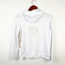 Rae Dunn  Soft White Lightweight‎ "BRIDE" Zippered Hoodie Sweatshirt XS Photo 3