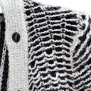 BKE  Buckle Cardigan Womens XS Black Cream Knit Open Flyaway Sweater Western Photo 2