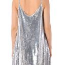 Silver Sequin Slip On Sweetheart Dress Photo 4