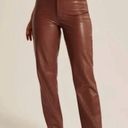 Abercrombie & Fitch  The 90s Straight Ultra High Rise Vegan Leather Pants 34 18 Photo 0