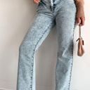 Nana Macs ACID WASH MID-RISE SNEAK PEEK BOOTCUT JEANS (LIGHT ACID) Photo 1