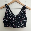 SoulCycle - Aurora Floral Black Sports Bra Athletic Training Gym Workout Photo 1