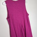 J.Jill  Solid Magenta Sleeveless T-shirt Tank Top Dress Photo 5