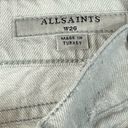 ALLSAINTS  SZ W26 Pam Jean Shorts Distressed Cuffed Low-Rise Zip-Fly Pockets Gray Photo 6