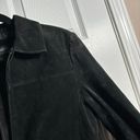 Bernardo  Black Washable Suede Leather Jacket Womens Petite M Pockets Collar Zip Photo 8