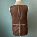 C&C California  Brown Faux Shearling Vest Soft Comfortable size XS Photo 2