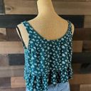 LA Hearts PacSun  Green & White Floral Cropped Tank Top Photo 5