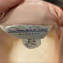 Oscar de la Renta  Light Pink Chiffon Button Up Blouse Size Large Photo 4