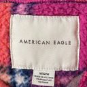 American Eagle  Plaid Crop Teddy Sherpa Fleece Jacket M Photo 3