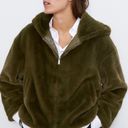 ZARA Furry Green  Jacket Photo 0