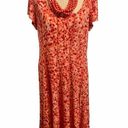 Connected Apparel  size 16 coral pink dot patterned  dress Photo 4