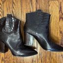 Gibson Latimer Booties 7M Gia Ankle Cow Leather Brown Snakeskin Print Women Photo 5