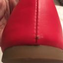 J.Crew  coral red leather flats Photo 2