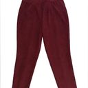 Jason Wu  red velour pleated front elastic waist ankle/crop pants SP Photo 1